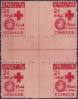1946-51 CUBA. REPUBLICA. 1946. Ed.388CH. CRUZ ROJA RED CROOS. CENTER OF SHEET NO GUM - Unused Stamps