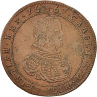 Pays-Bas, Jeton, Spanish Netherlands, Charles II, Bruxelles, 1667, TTB+, Cuivre - Other & Unclassified