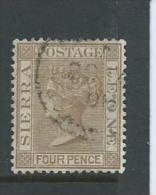 Sierra Leone 1883 QV 4d Bistre FU - Sierra Leone (...-1960)