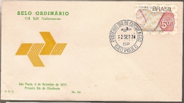 Brazil & FDC  Regular Stamp, São Paulo 1974  (1129) - FDC