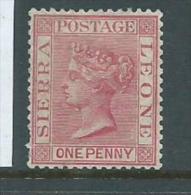 Sierra Leone 1883 QV 1d Rose Carmine MLH , Small Faults - Sierra Leone (...-1960)