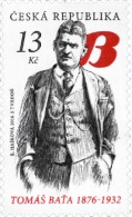 Czech Rep. / Stamps (2016) 0878: Tomas Bata (1876-1932) Bata Shoe Company Founder; Painter: Eva Haskova - Unused Stamps