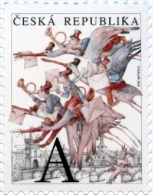 Czech Rep. / Stamps (2015) 0841: Dusan Kallay "The Flying Post Office" (Charles Bridge, Storks, Postal Elves) - Neufs