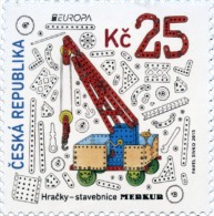 Czech Rep. / Stamps (2015) 0848: EUROPA "Toys" - Merkur Modelling System (rail Crane); Painter: Pavel Sivko - Storia Postale