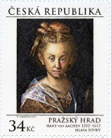 Czech Rep. / Stamps (2015) 0850: Prague Castle - Hans Von Aachen (1552-1615) "Head Of A Woman" - Unused Stamps
