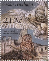 Czech Rep. / Stamps (2015) 0855: Nature Protection - Owls (Nyctea Scandiaca, Strix Aluco); Painter: Jar. & Lib. Knotkovi - Nuevos