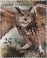 Czech Rep. / Stamps (2015) 0856: Nature Protection - Owls (Bubo Bubo); Painter: Jaromir & Libuse Knotkovi - Nuevos