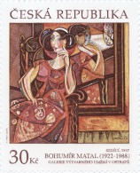 Czech Rep. / Stamps (2015) 0870: Works Of Art On Postage Stamps - Bohumir Matal (1922-1988) "Sitting" (1957) - Unused Stamps