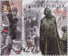 Czech Rep. / Stamps (2015) 0865 K2: Coupon: M.R.Stefanik (1880-1919), Platoon Nazdar (Arras 1915), Croix De Boheme (1346 - Unused Stamps