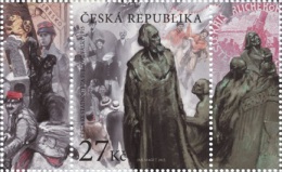 Czech Rep. / Stamps (2015) 0865 K2+K3: 2x Coupon: M.R.Stefanik, Platoon Nazdar, Croix De Boheme, Austrian Stamp (1915) - Unused Stamps