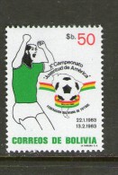 BOLIVIE 1983 FOOTBALL   YVERT  N°634  NEUF MNH** - Unused Stamps