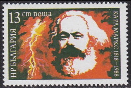 BULGARIA 1988 EVENTS 170 Years From The Birth Of KARL MARX - Fine Set MNH - Karl Marx