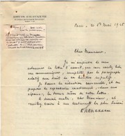 VP3605 -Tabac - Lettre De Mr Louis  CHAVANNE  à PARIS  Pour  Mr SCHLOESING - Dokumente