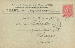 Vrigne Aux Bois : Manufacture De Crémones - Other & Unclassified