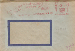 EMA POLOGNE POLSKA POLEN CENTROZAP KATOWICE 1960 - Franking Machines (EMA)