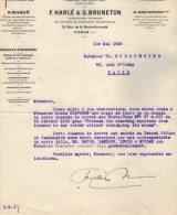 VP3608 -Tabac - Lot De Documents Mrs F. HARLE & G.BRUNETON Ingénieurs - Conseils à PARIS  Pour  Mr SCHLOESING - Documentos