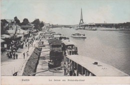 PARIS (16°) La Seine Au Pon=int Du Jour (Salle De Concert, Nombreuses Péniches Dt 1+ Pub "Belle Jardinière" ) - De Seine En Haar Oevers
