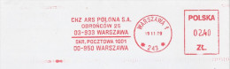 EMA POLOGNE POLSKA POLEN WARSZAWA VARSOVIE 2009 CHZ ARS POLONA OBRONCOW POCZTOWA - Franking Machines (EMA)