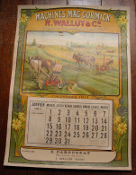 Calendrier  WALLUT - MAC CORMICK - 1913 - Grand Format : 1901-20