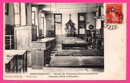 Haubourdin - École De L'Immaculée-Conception - Grande Salle D'Études - DESCAMPS - DELESALLE - 1908 - Cachet Convoyeur - Haubourdin