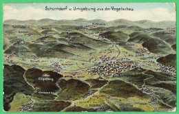 Schorndorf,Schorndorf Und Umgebung Aus Der Vogelschau,1911,Plüderhausen,Ober-Unter-Urbach,Haubersbronn, - Schorndorf
