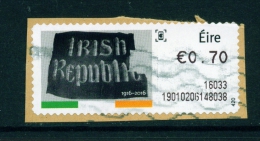 IRELAND  -  2016  Easter Rising 1915  Post And Go Label  Used As Scan (on Piece) - Automatenmarken (Frama)