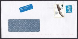 UK: Airmail Cover, 1998, 2 Stamps, Machin, National Health Service (minor Discolouring At Back) - Covers & Documents