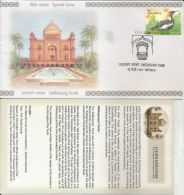 India 2006 Safdarjung Tomb, Mausoleum Of Safdarjung,Monument + Information Sheet, Special Cover - Islam