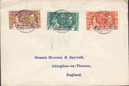 Trinidad & Tobago PORT OF SPAIN 1937 Cover Brief GVI. Coronation Issue Complete Set - Trinidad Y Tobago