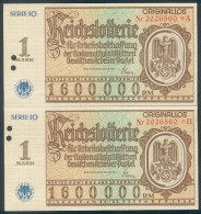 Deutschland, Germany - " REICHSLOTTERIE ", " 2 X ORIGINALLOS, FOTO & DOKUMENT Der NSDAP " 1937 ! - Sonstige & Ohne Zuordnung