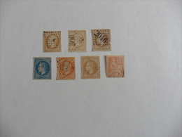 France : Napoléon III : Série  7 Timbres Oblitérés - Colecciones Completas