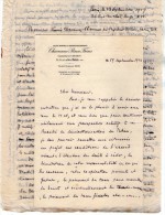 VP3621 - Tabac - Lettre De Mr  CHAVANNE BRUN Frères à PARIS Pour Mr SCHLOESING - Dokumente