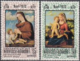 Nouvelles Hebrides 1970 Michel 299 - 300 Neuf ** Cote (2005) 2.40 Euro Noël La Vierge Et L'enfant - Ungebraucht