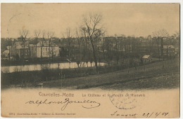 Courcelles Motte Le Chateau Et Le Moulin De Rianwelz Timbrée De Gouvret 1904 - Courcelles