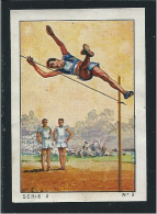 Sports Athlétisme Saut En Hauteur  Série 2 N° 9  Pub: Nestlé 1935 57 X 40 Mm Bien Voir 2 Scans - Nestlé