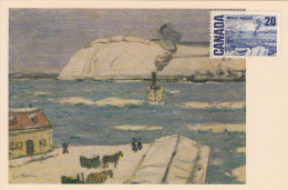 Carte Maximum CANADA N° Yvert 386 (Le TRAVERSIER - QUEBEC)  Tableau De James Wilson Morrice - Maximumkaarten