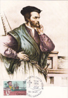 Carte Maximum CANADA N° Yvert 869 (Jacques CARTIER) Obl Sp Ill 1er Jour (Ed Emp) - Maximum Cards