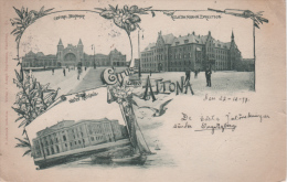 Hamburg Altona - S/w Litho Mehrbildkarte - Altona