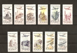 POLOGNE POSTE AERIENNE DE 1957 /58    N°41/51  NEUF ** MNH - Nuovi