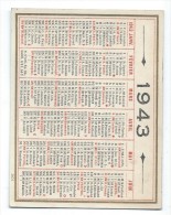 Calendrier De Poche Recto-Verso /1943      CAL311 - Andere & Zonder Classificatie