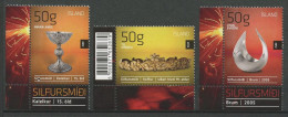 ISLANDE 2012 N° 1267/1269 ** Neufs = MNH Superbes Cote 8.75 € Artisanat Travail De L'argent Calice Diadème Coupe Brum - Unused Stamps