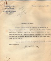 VP3629 - Tabac - Lot De Documents Des Manufactures De L´Etat & Du Ministère Au Sujet Des Inventions De Mr SCHLOESING - Documentos