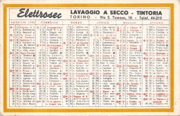 04053 "ELETTROSEC - LAVAGGIO A SECCO - TINTORIA - TORINO - CALENDARIETTO 1948" - Grand Format : 1941-60