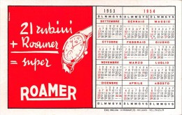 04054 "ROAMER - OROLOGIO SVIZZERO - CALENDARIO 1953-1954 CAMPIONATO CALCIO SERIE B - DIVISIONE NAZIONALE - F.I.G.C." - Groot Formaat: 1941-60