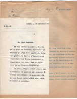 VP3632 - Lettres De Mr Le Général BOURGEOIS Sénateur & Du Ministère Des Finances à PARIS Au Sujet De Mr SCHLOESING - Documents