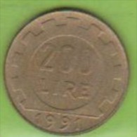 1991 Italia - 200 L  (circolata) - 200 Liras