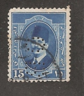 Perfin Perforé Firmenlochung Egypt SG 117 OB Ottoman Bank - Oblitérés