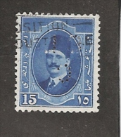 Perfin Perforé Firmenlochung Egypt SG 117 CLC  Crédit Lyonnais Le Caire - Used Stamps