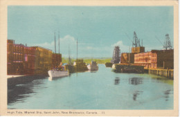 Saint John New Brunswick - High Tide Market Slip - Ships Boats - 2 Scans - St. John