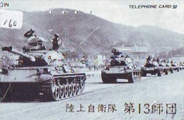 Télécarte JAPON * WAR TANK (160) MILITAIRY LEGER ARMEE PANZER Char De Guerre * KRIEG * JAPAN Phonecard Army - Armée